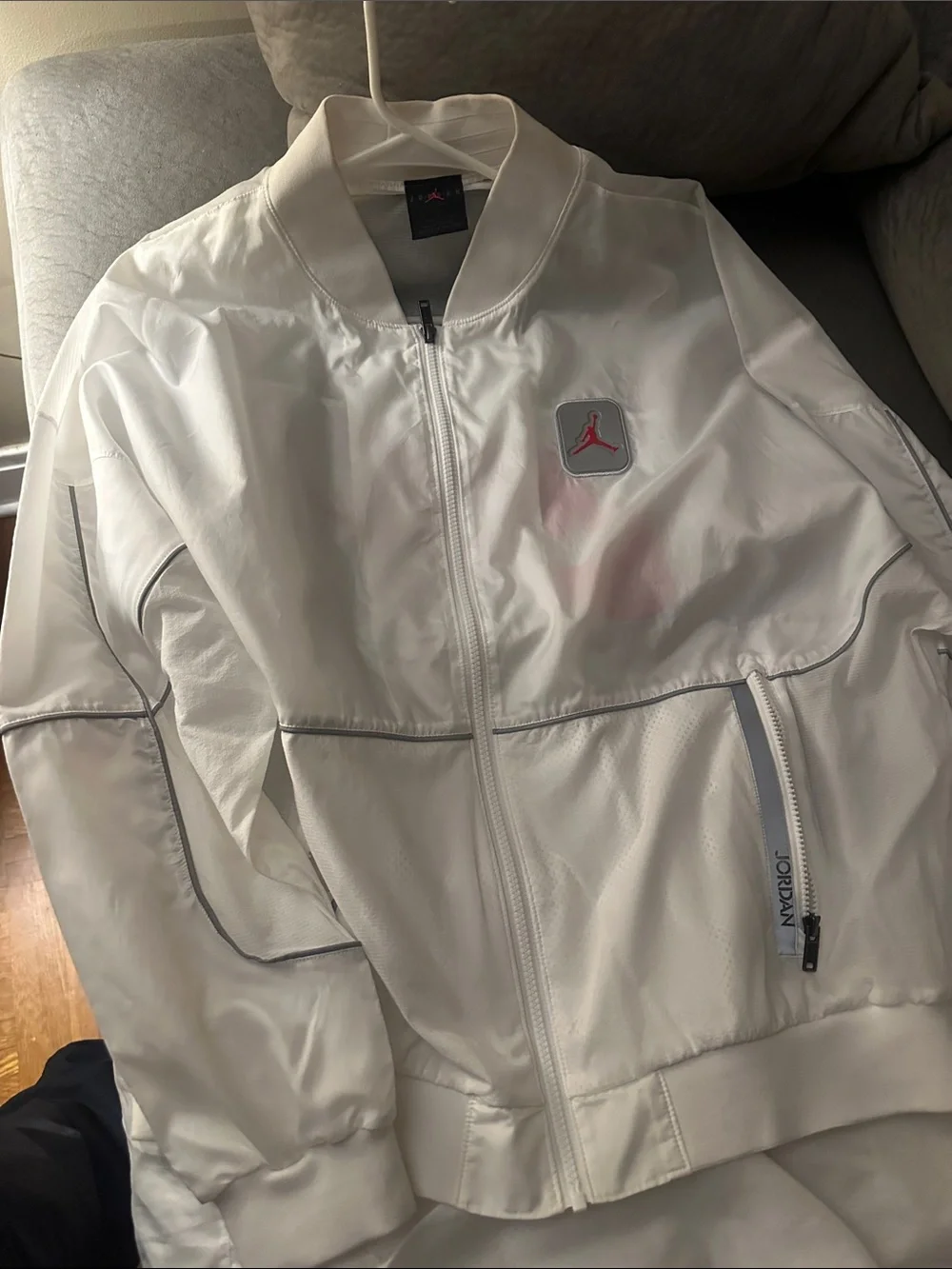 Jordan men's White Track Jacket and Jogger Set vintage